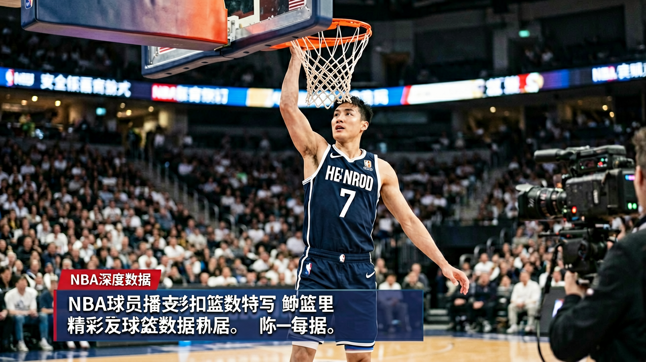 NBA球员精彩扣篮数据特写